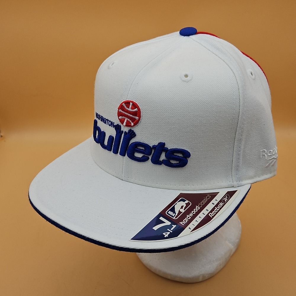 Washington Bullets Hat Wes Unseld Vintage 7‎ 1/4 Fitted Reebok Hardwood Classics